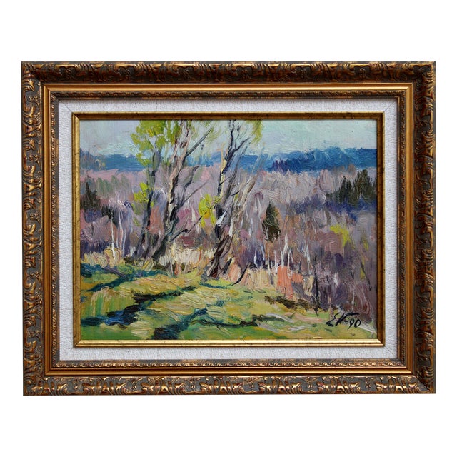 Edgars Vinters, Early Autumn Mood, 1990, Oil on Board For Sale