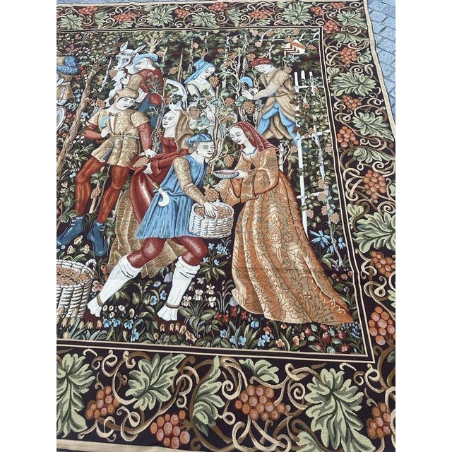 Discover the elegance of this mid-century flanders jacquard tapestry featuring the exquisite design of the renowned...