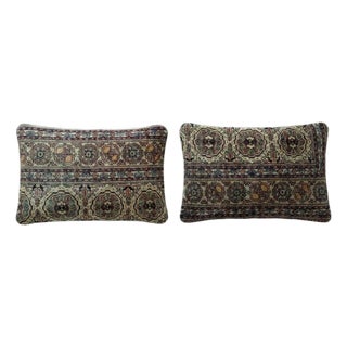 Bohemian Lumbar Rug Pillow Cover 16'' X 24'' - Set of Two For Sale