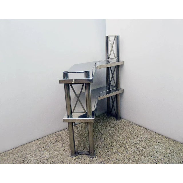 Metal Steel Console Table, Italy, 1970s For Sale - Image 7 of 13