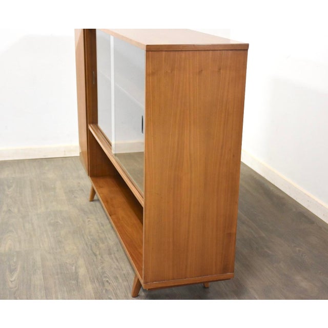 1960s Walnut Mid Century Bookcase For Sale In Boston - Image 6 of 10