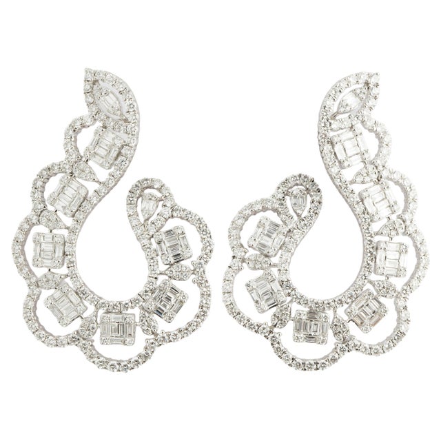 Early 21st Century Natural diamond 5.65cts earring in 14k gold For Sale - Image 5 of 18