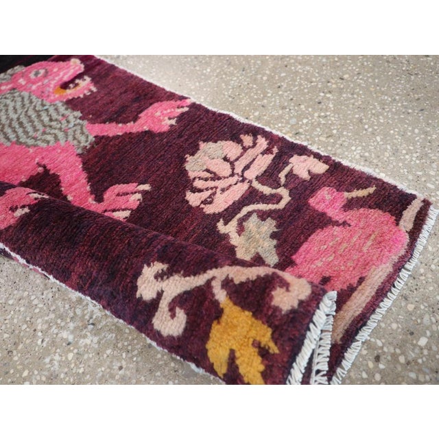 Textile Galerie Shabab Collection Mid-20th Century Tibetan Pictorial Runner For Sale - Image 7 of 8