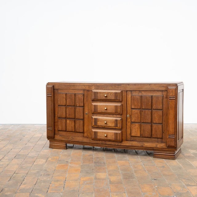 Vintage French Oak Sideboard, 1930s For Sale - Image 3 of 7