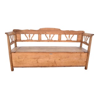 Pine and Oak Storage Bench or Settle For Sale