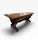 Antique Italian Carved Walnut Trestle Library Dining or Writing Table - Paw Feet For Sale - Image 9 of 15