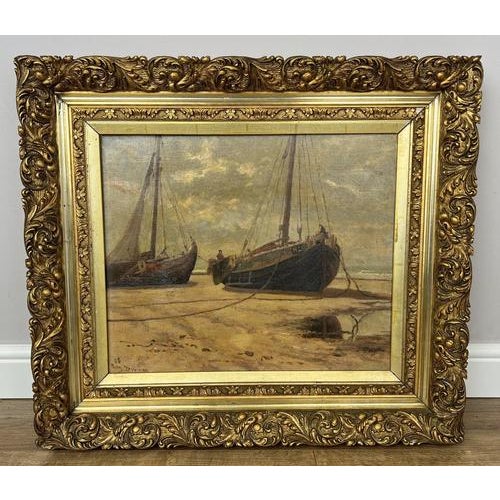 Coastal Boats Scene, Oil, Framed For Sale - Image 3 of 17