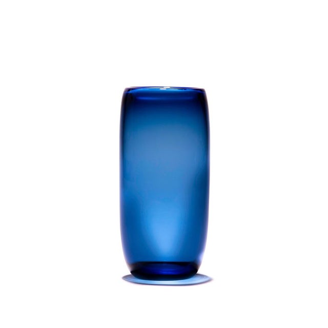 Harvest Graal Blue and Black Glass Vase by Tiina Sarapu For Sale - Image 13 of 16