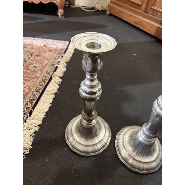 Silver Candlesticks, 1960s, Set of 2 For Sale - Image 3 of 5