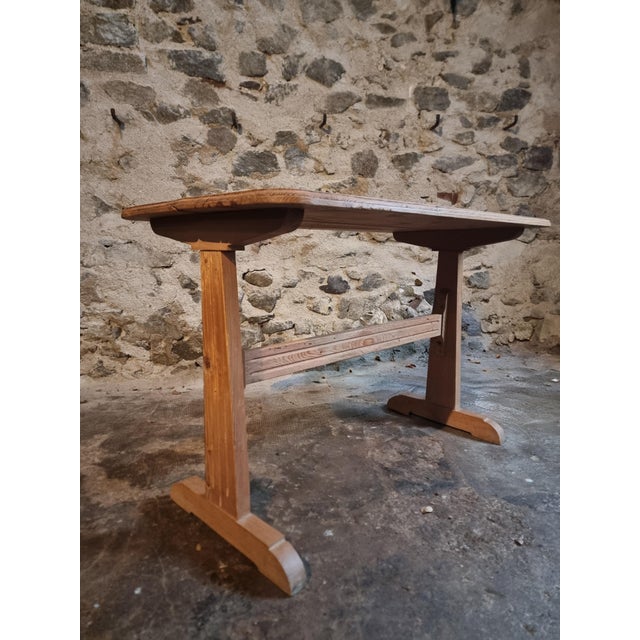 1930s French Bistro Table in Pine, 1930s For Sale - Image 5 of 15