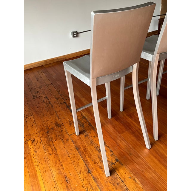 Brushed Aluminum Hudson Stool Designed by Philippe Starck for Emeco For Sale - Image 10 of 15