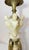 Metal Large Antique Ornate Hand Carved Figural Alabaster Cast Iron Electric Table Lamp For Sale - Image 7 of 13