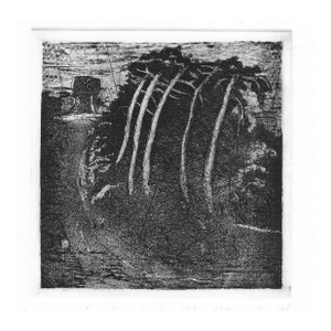 1998 Nguyễn Phúoc Road to Saint Johns Abbey Etching