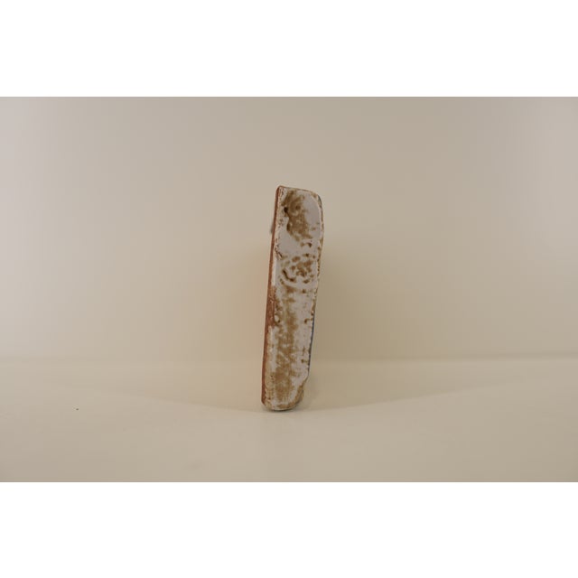 Hand-Painted Castelli Maiolica Portrait Tile For Sale - Image 13 of 14