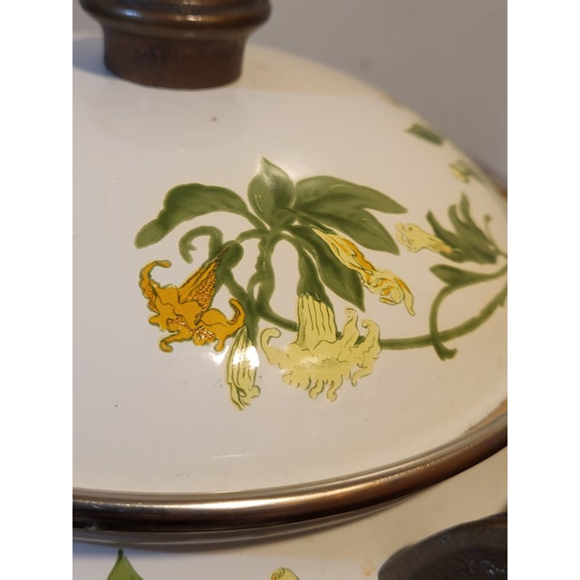 White Mid 20th Century Asta German Enamel Covered Serving Bowl For Sale - Image 8 of 18