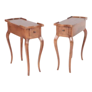 Mid 20th Century Petite French Provincial Style End Table - Set of 2