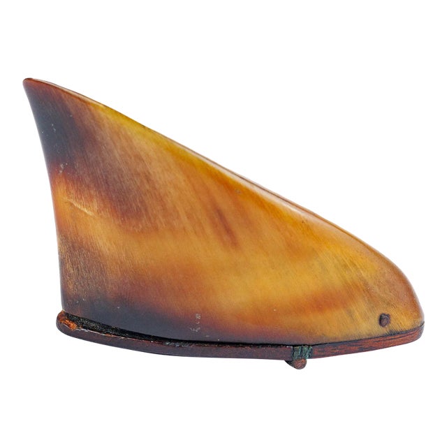 English Antique Horn Snuff Box For Sale
