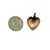 Traditional 1950s 14k Yellow Gold Puffy Heart Pendant With Florentine Finish For Sale - Image 3 of 4