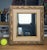 French Provincial Bronze Finish and Matted Accent Wood Wall Mirror For Sale - Image 11 of 12