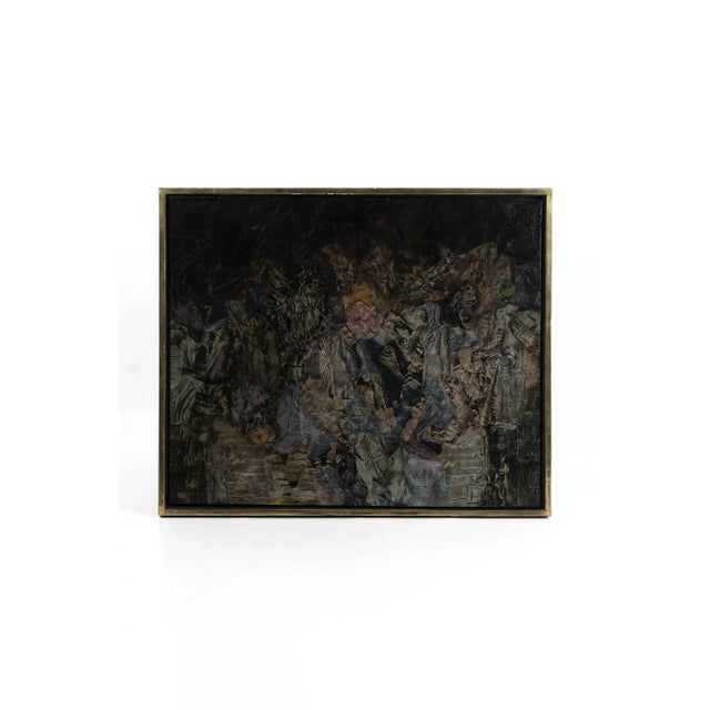 Jeet Chhabda, Egyptian Figures, Collage on Canvas For Sale - Image 8 of 8