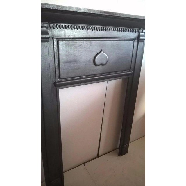 Edwardian Arts and Crafts Cast Iron Fireplace Surround, 1908 For Sale - Image 4 of 13
