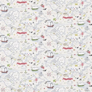 Sanderson Treasure Map Wallpaper in Vanilla/Multi - a Sample For Sale