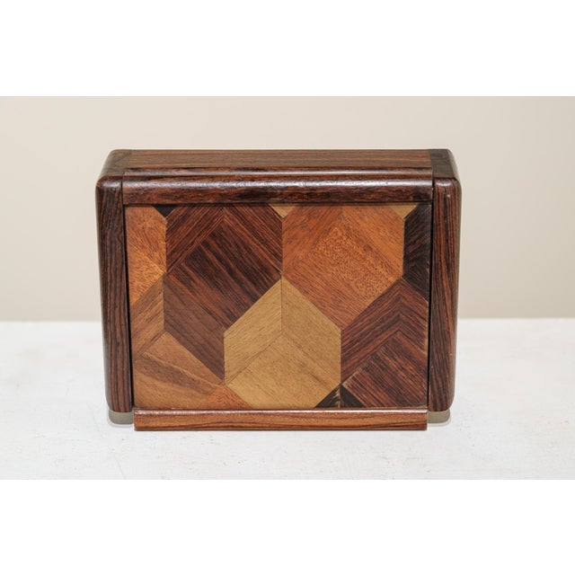 Wood Vintage Mexican Box by Don S Shoemaker, 1960 For Sale - Image 7 of 9