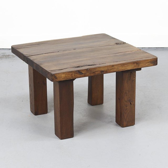 Wood Vintage Rustic Farmhouse Coffee Table For Sale - Image 7 of 8