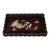Late 20th Century Scalloped Wooden Tray With Mother-of-Pearl Bird and Peony Inlay For Sale