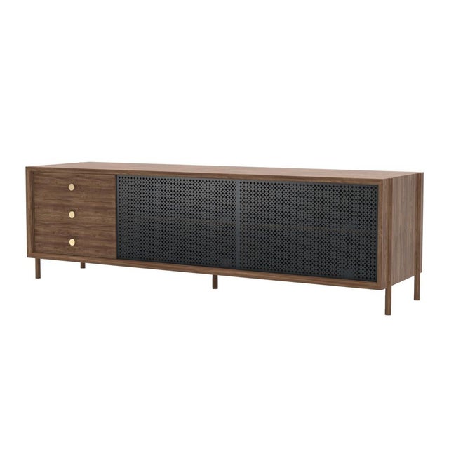 Contemporary Slate Grey Metal Gabin Sideboard by Harto For Sale - Image 3 of 6