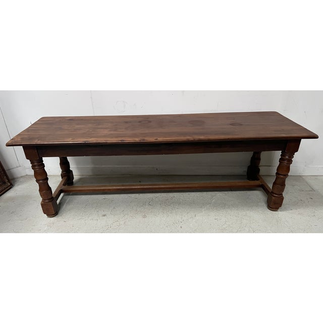Large Antique Farmhouse Table in Beech, 1800s For Sale - Image 5 of 11