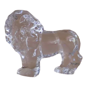 Val Saint Lambert Crystal Lion