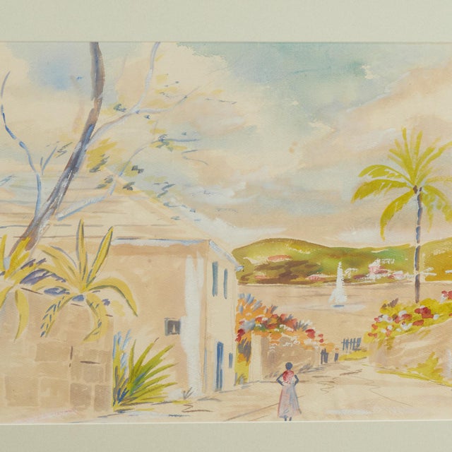 Vintage Watercolor of Bermuda by Alfred Birdsey For Sale In West Palm - Image 6 of 12