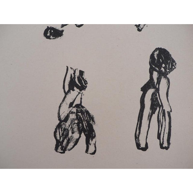 Henri Michaux, Lettrism 10 Figures, Lithograph For Sale - Image 4 of 6