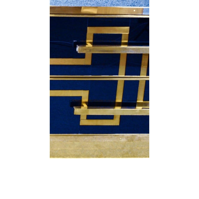 Wood Bedside Tables in Sapphire Blue from Justfurnituress SRL, Set of 2 For Sale - Image 7 of 12