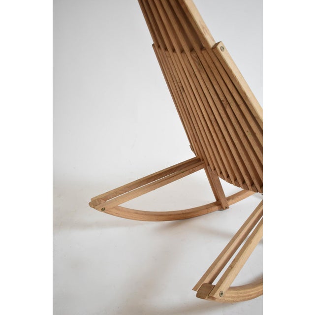 Vintage Wooden Rocking Chair, 1980s For Sale - Image 4 of 5