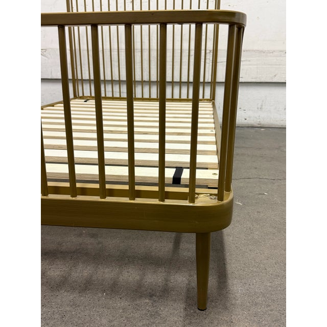 Brass Crate & Barrel Wembley Kids Twin Antique Brass Bed For Sale - Image 8 of 12