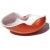 Mid 20th Century Vintage Murano Barbini Persimmon Orange White Gold Flecks Italian Art Glass Centerpiece Fruit Bowl For Sale - Image 5 of 12