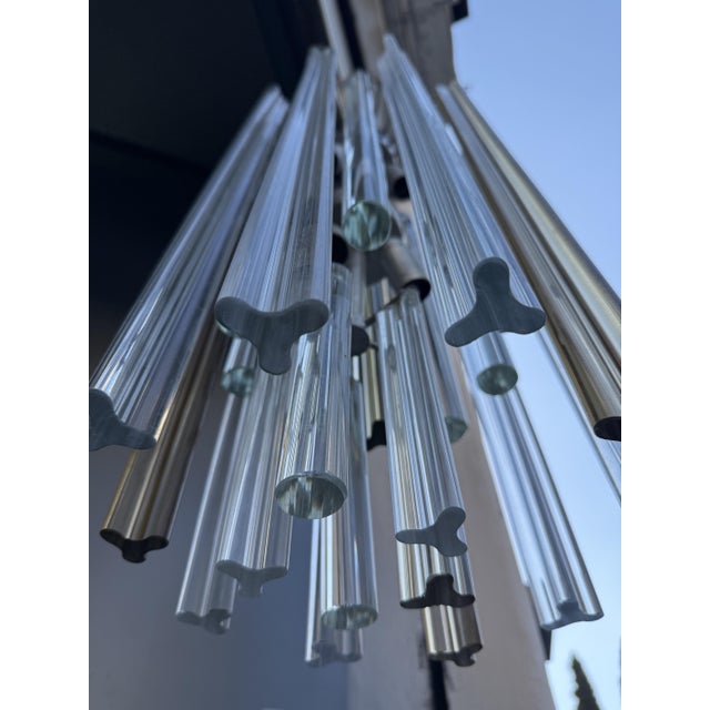 Glass Small Triedri Chandelier from Venini, 1960s For Sale - Image 7 of 9