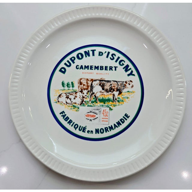 Vintage French Faïence De St. Amand “Fromages De France” Cheese Plates, Set of 6 For Sale - Image 11 of 17