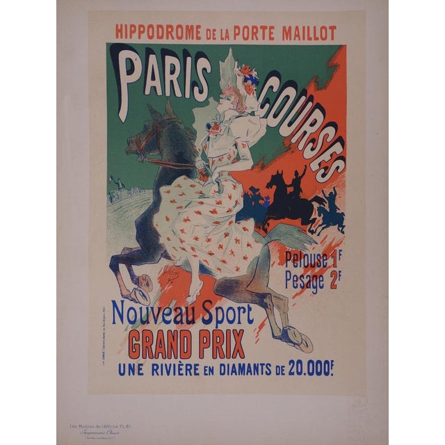 Jules Cheret, An Elegant Rider, 1897, Original Lithograph For Sale - Image 7 of 7
