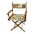 Walnut Directors Chair FoldingCongo Bongo Canvas Textile For Sale