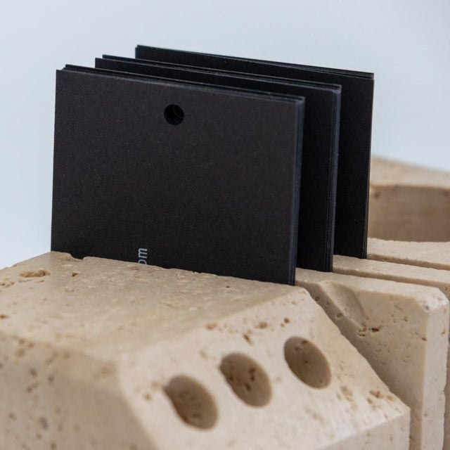 Travertine Desk Organizer by Fratelli Mannelli, 1970s For Sale - Image 10 of 12