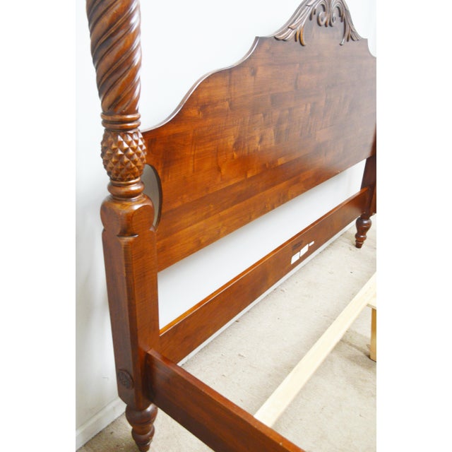 Brown Ethan Allen King Bed For Sale - Image 8 of 10