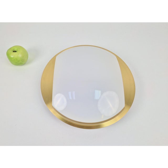 Vintage Brass and Glass Ceiling Lamp from Peill & Putzler, 1970s For Sale - Image 4 of 10