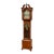 Colonial Cherry Grandfather Clock Vintage Moon Dial Triple Weights Chime For Sale