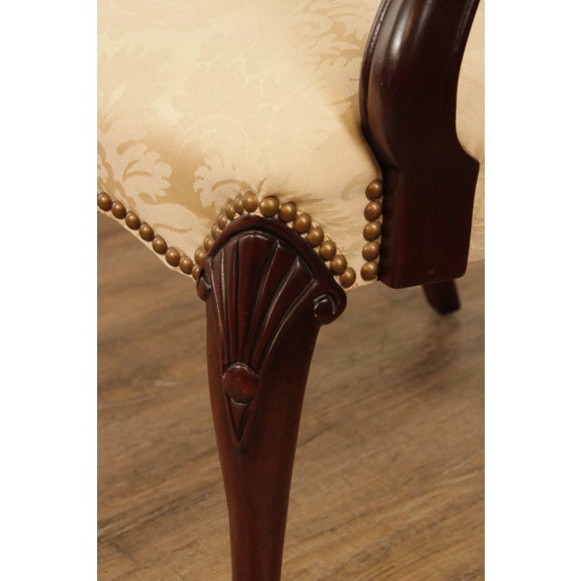 Hickory Chair Queen Anne Style Mahogany Armchair For Sale - Image 12 of 13