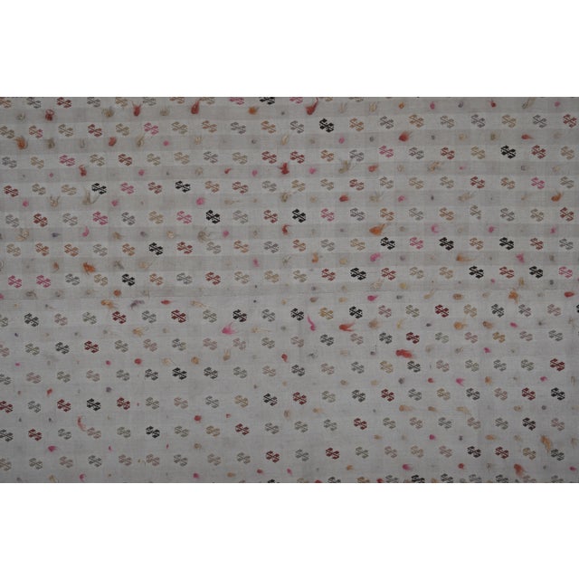 Vintage Embroided Jajim Kilim Rug 4'7'' X 8'5'' For Sale - Image 9 of 11