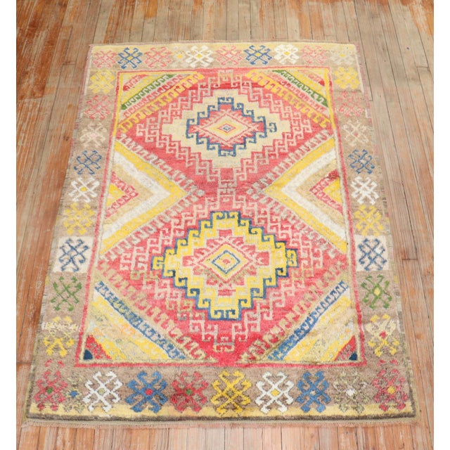 Zabihi Rug Collection Dazzling Vintage Turkish Konya Rug - 4'1" x 6' For Sale - Image 9 of 9