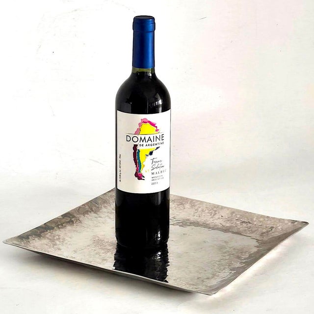 Metal Mesa Square Tray by Mary Jurek Design For Sale - Image 7 of 11